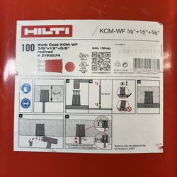 Hilti Kwik-Cast KCM-WF 3/8”+1/2”+5/8”