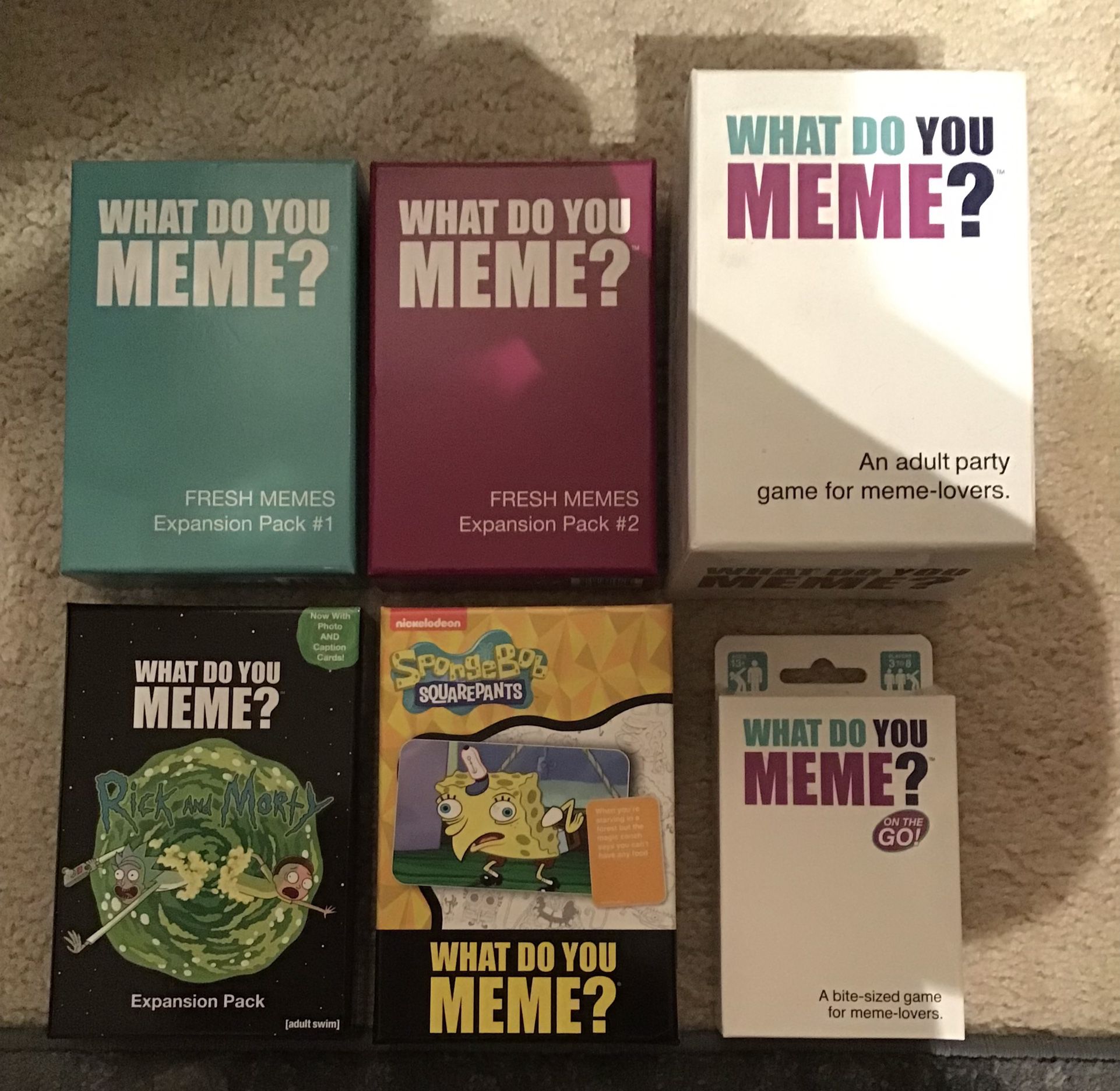 6 Various What Do You Meme Sets