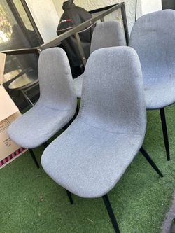 Dining chairs with metal legs - FREE table included