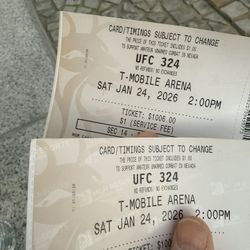 UFC 324 Section 14 Row J    2 Tickets 