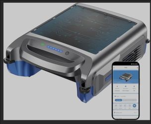 Solar Pool Skimmer, Robotic Pool Surface Skimmer Cleaner with App Control, 7L Large Basket 24/7 Cleaning Smart Obstacle Avoidance Dual Charging Option
