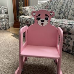 Kids Custom Wood Rocking Chair/ Chair