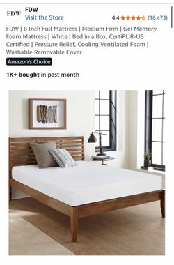 NEW in Box FDW 8 Inch Queen Size Memory Foam Mattress Amazon
