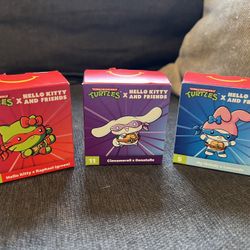 TMNT x Hello Kitty Happy Meal Toys