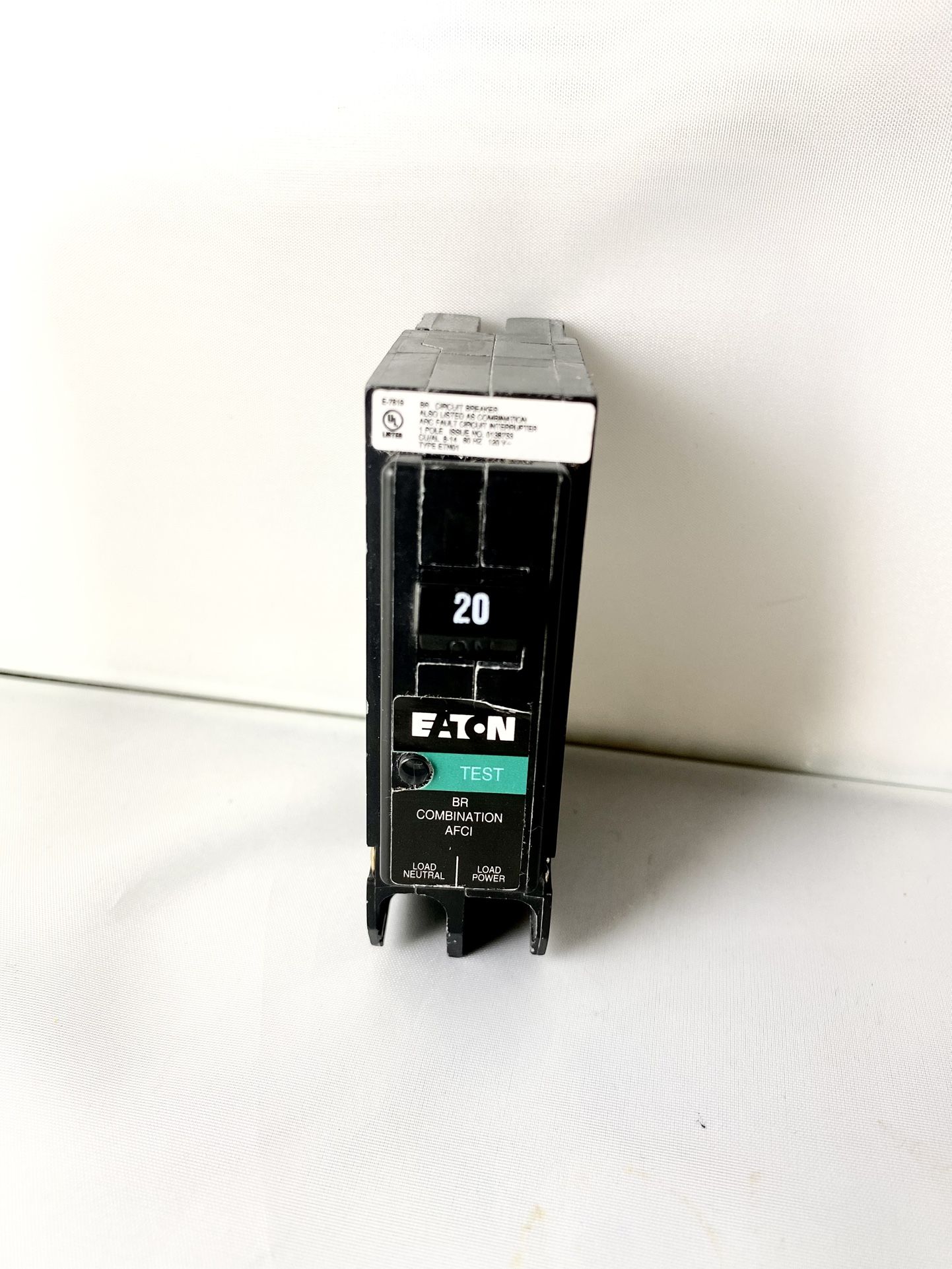 Eaton BRP120AF 20 amps Combination AFCI Single Pole Circuit Breaker, Black