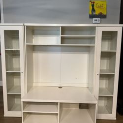 IKEA Media Center TV Stand And Shelves White