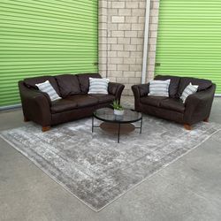 *Free Delivery* Ashley Furniture Leather Couch Sofa Loveseat Set