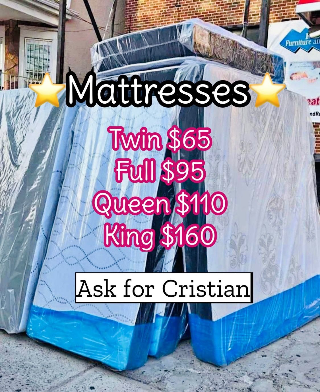 New Mattresses Twin mattress Full mattress Queen mattress King mattress Colchones nuevos Beds