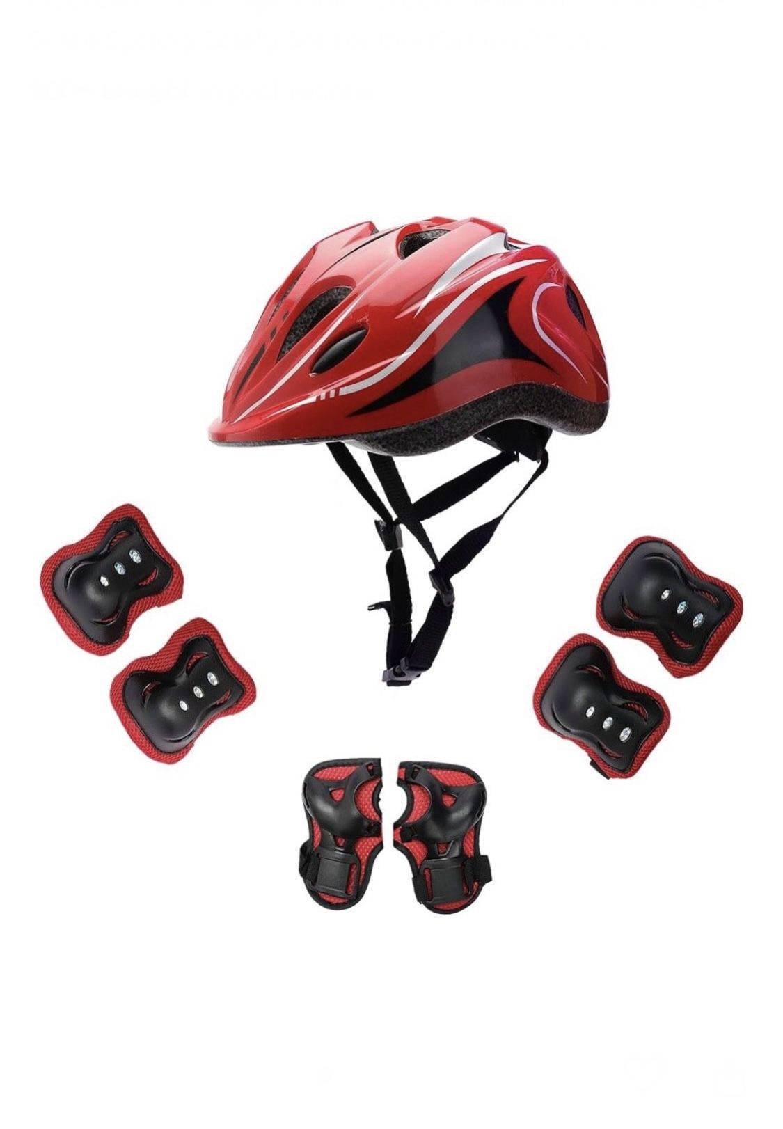 HENXING Kids Helmet Knee Elbow Pads Wrist Guard Sport Protective Gear Adjustable Scooter Skateboard Roller Bike Skate Cycling Safety Set for Boy Girl