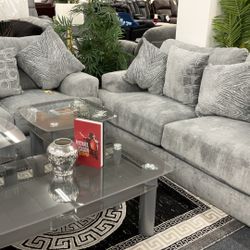 Comfy Grey Soft Durable Fabric Set Was $2399 