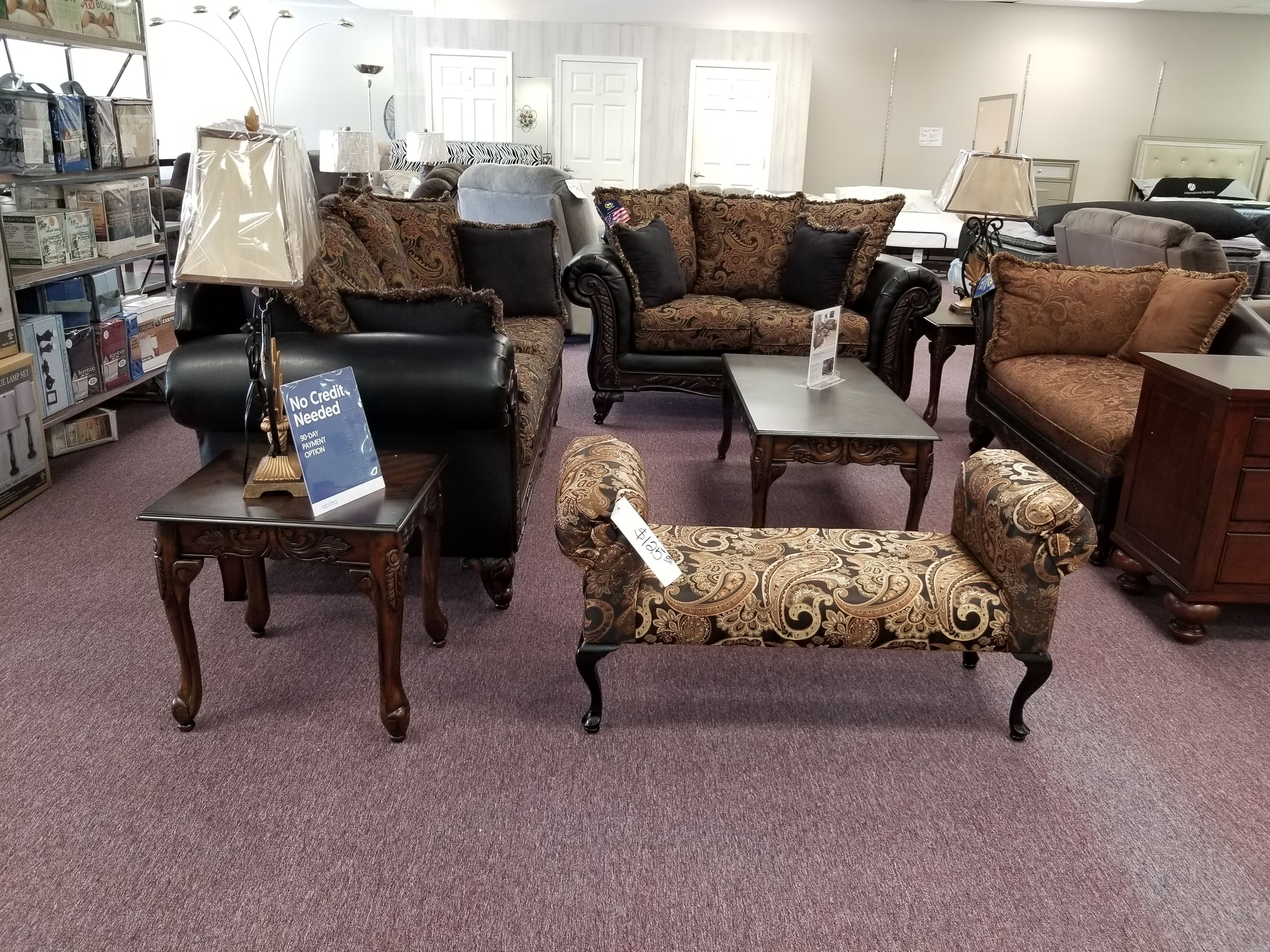 New serta sofa and loveseat with reversible cushions and hardwood frame