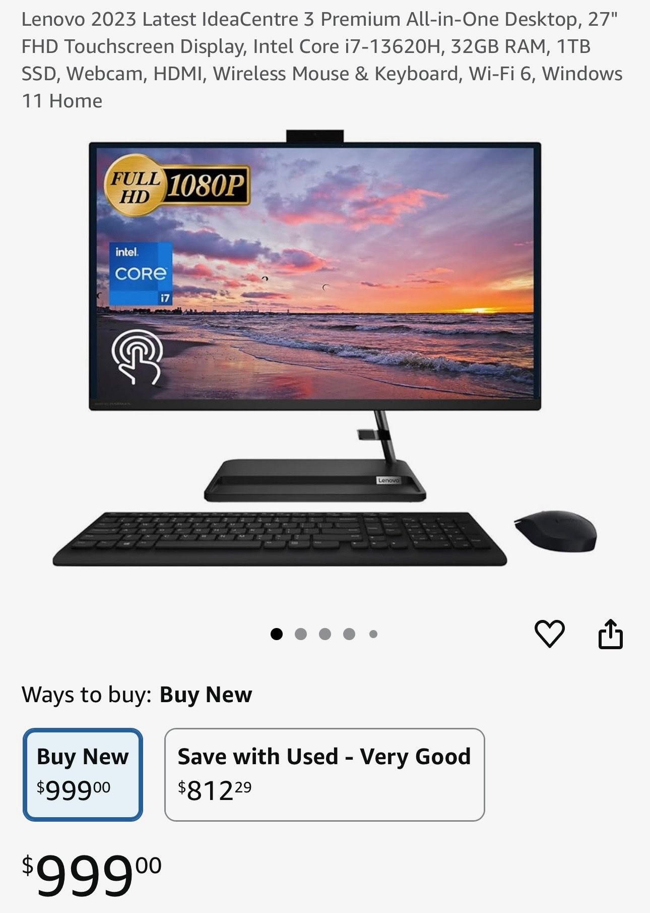 Lenovo IDEACENTRE All-In-One 3i Computer
