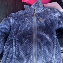 Columbia Sherpa Fleece Jacket (Small) – Super Soft & Cozy Blue Zip-Up