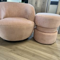 Kids Swivel Pink Chair with Ottoman INCLUDED! $200