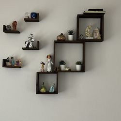 Wall Mounted Shelves Set of 7