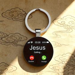 Jesus calling keychain