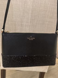 New Kate Spade Black Glitter Crossbody Purse- With tags