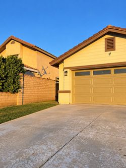 Garage Door with garage door opener and rails