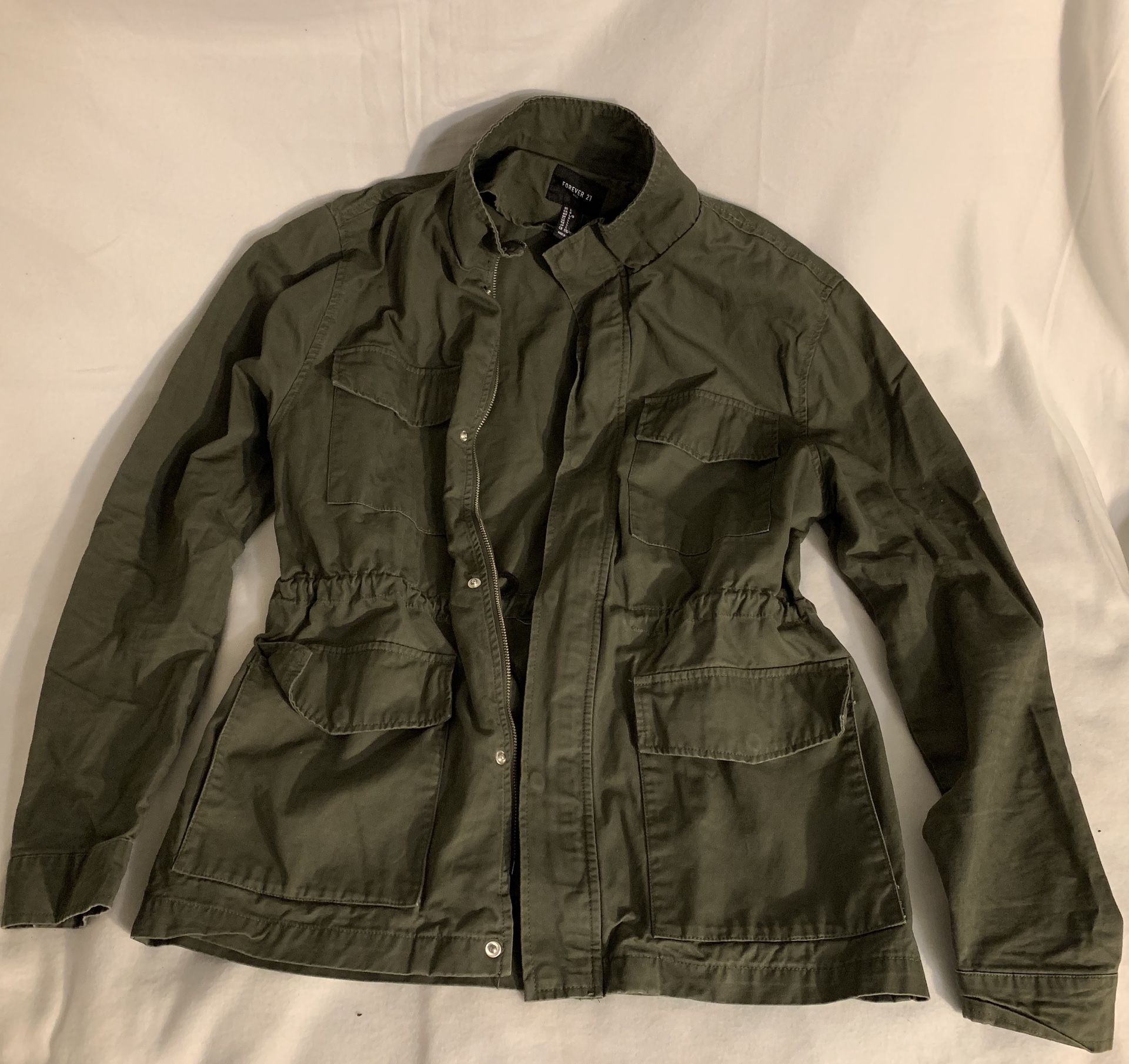 Army green jacket size Large Forever 21