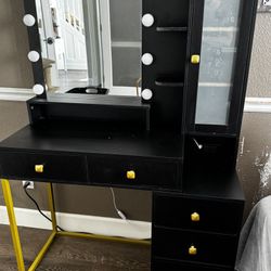 Black And Gold Vanity
