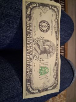 Connectors , item , one million dollar paper , money and good condition