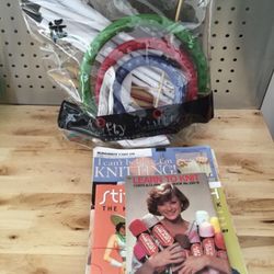 Knitting Needles and Books