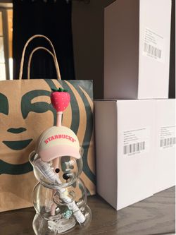 🐻ORIGINAL Starbucks barista bear pink limited eStarbucks 🐻