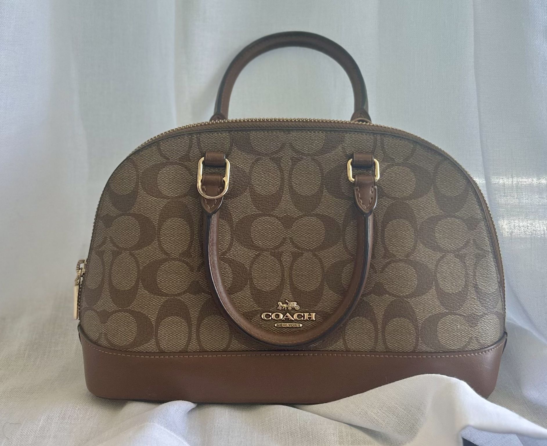Coach Handbag, Tan /brown Leather