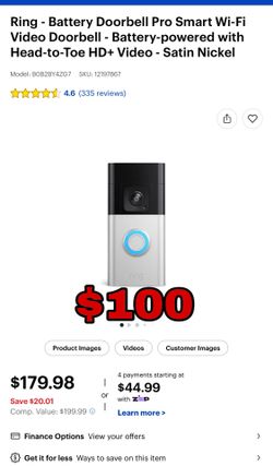 Ring Battery Doorbell Pro Smart WiFi Video Door Bell
