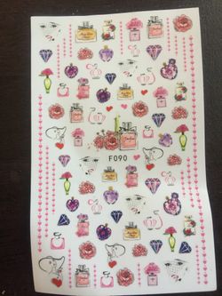Nails stickers brand perfume