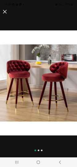 Brand NEW! 1 Wine Velvet Bar Stool