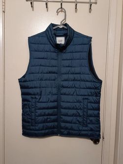 GAP Men's ColdControl Quilted Puffer Vest - Dark Blue (Size Large)