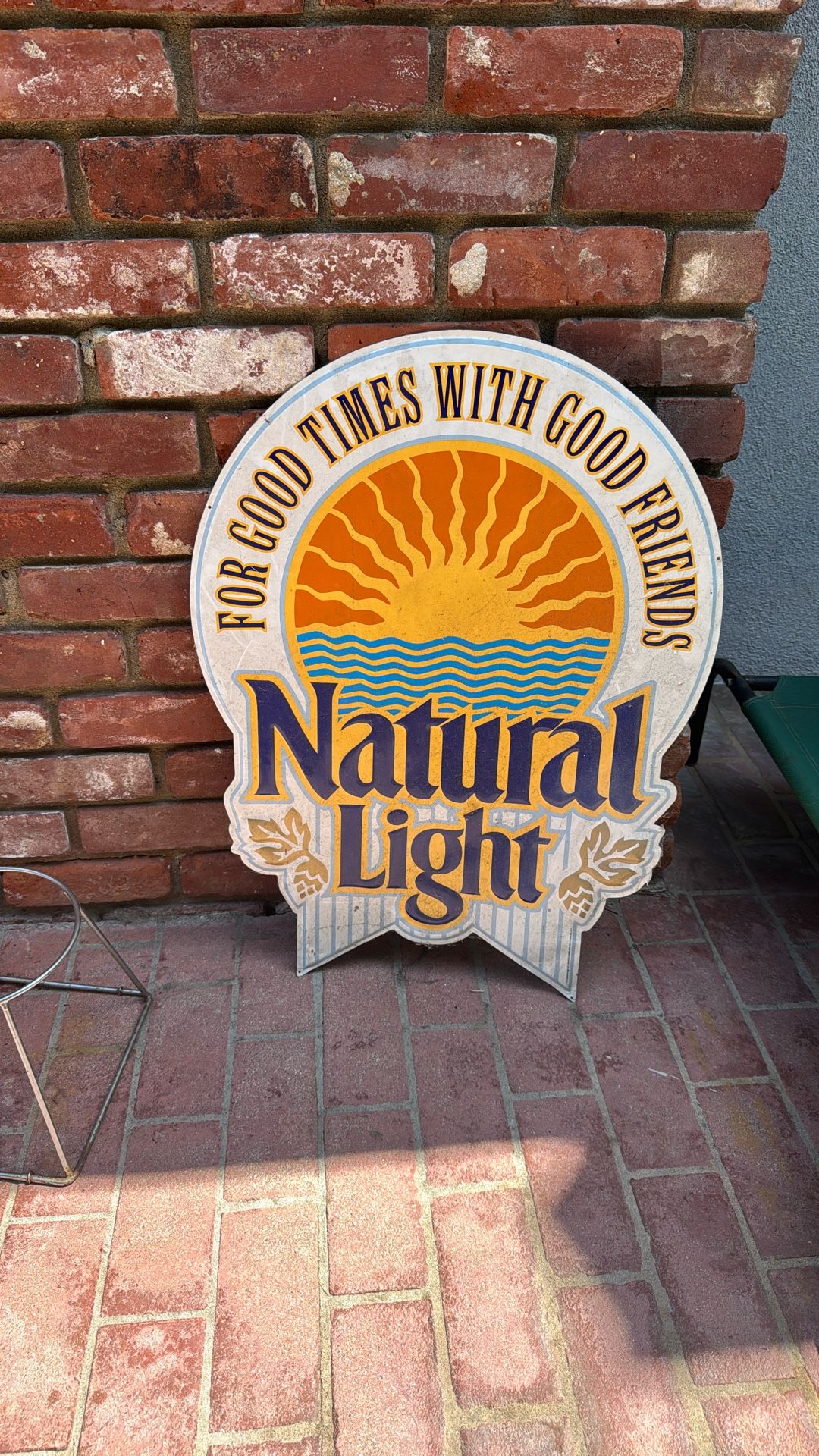 Natural Light Aluminum Sign