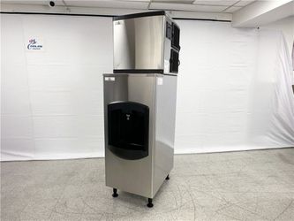 NSF 350 lbs Hotel Ice Maker Dispenser Air Cooled HD-130B+SK-365