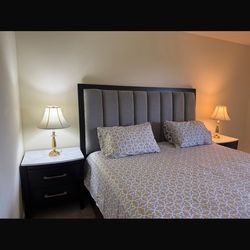 King size brown and gray