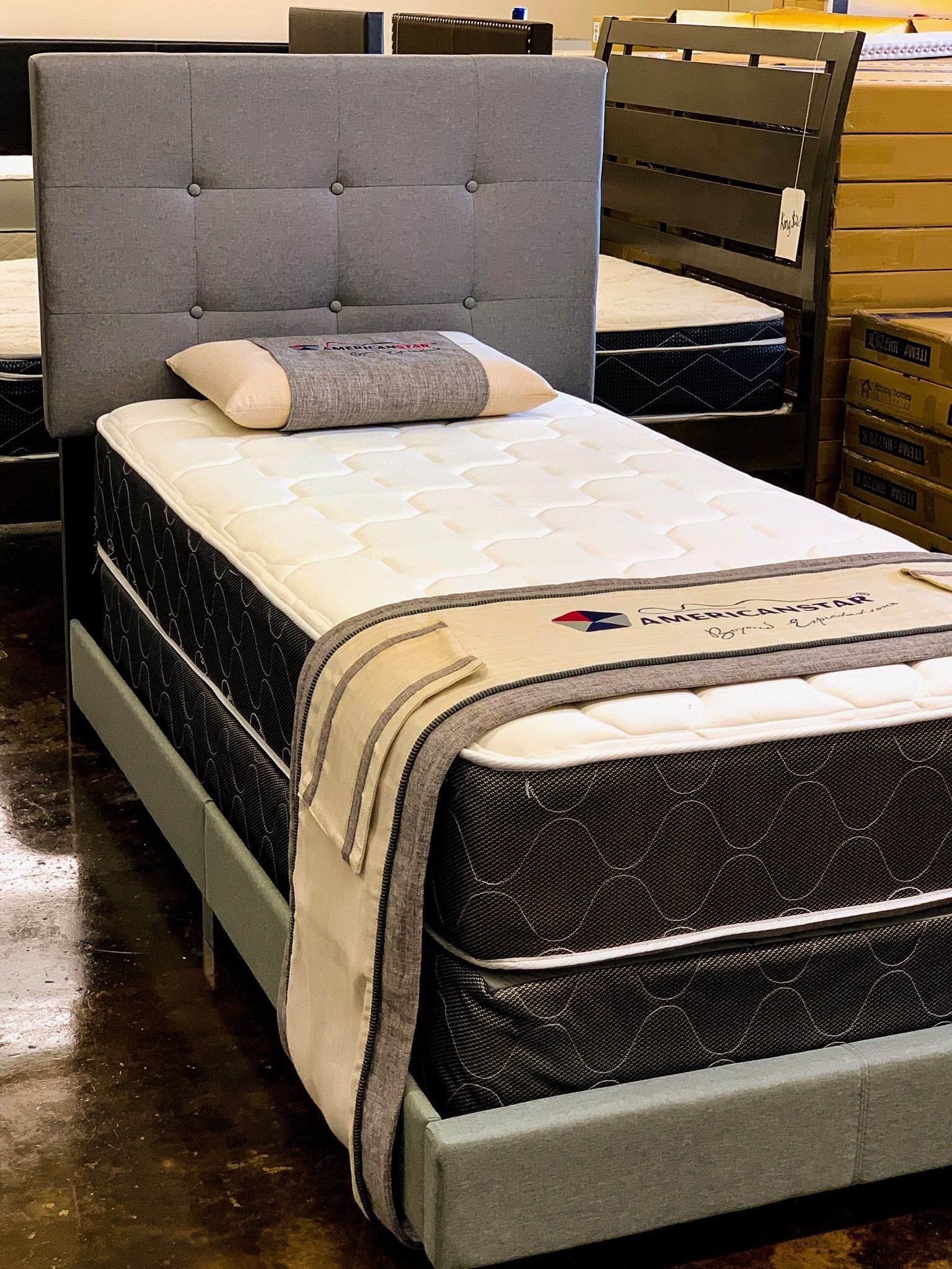 Twin Bed Plus Twin Mattress And Boxspring (Free Delivery)