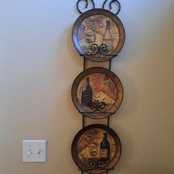 Decorative Plates and Holder 