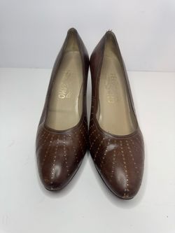 Salvatore Ferragamo Brown Leather Pumps Women's Size 9AA