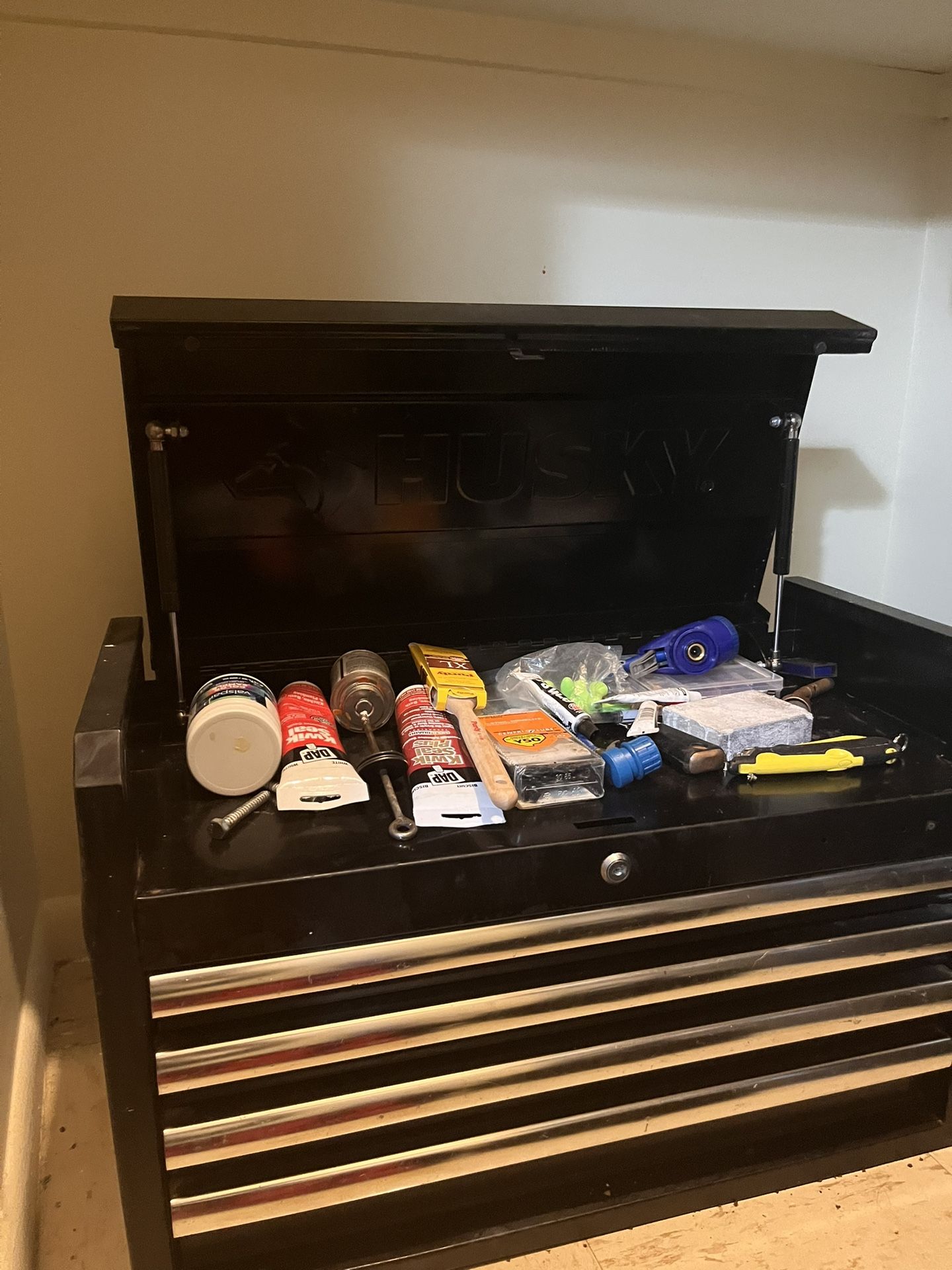 Husky Tool Box And Bag, Full of Tools