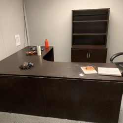 Office Desk And Matching Bookshelf