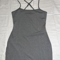Grey long bodycon dress 