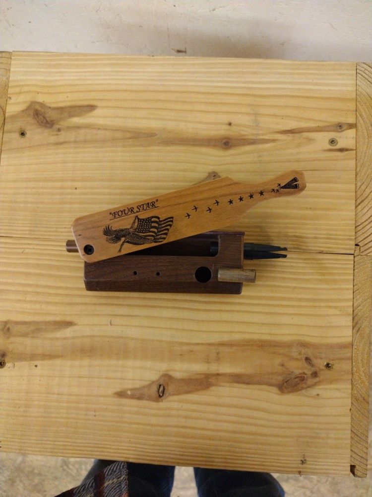 Amish Crafted - Four Star Combo Turkey Box Call - Crow, Owl, Hawk