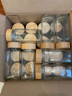 Glass Spice Jar Set