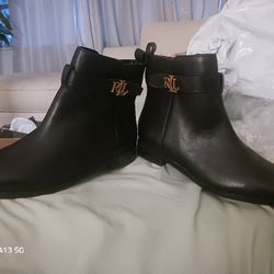 Women's Ralph Lauren Leather Ankle Boots