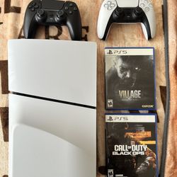 PS5 Bundle – 2 Controllers + Games – Great Condition