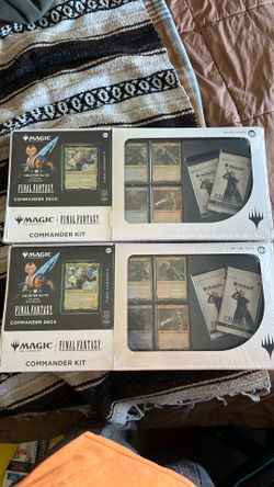 2 Magic: The Gathering x FINAL FANTASY Commander Kit features a "Counter Blitz" deck themed around Final Fantasy X, complete with themed card art and