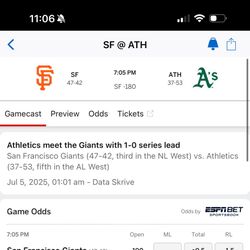 Giants vs A’s Need 2 Tickets For July 5th 