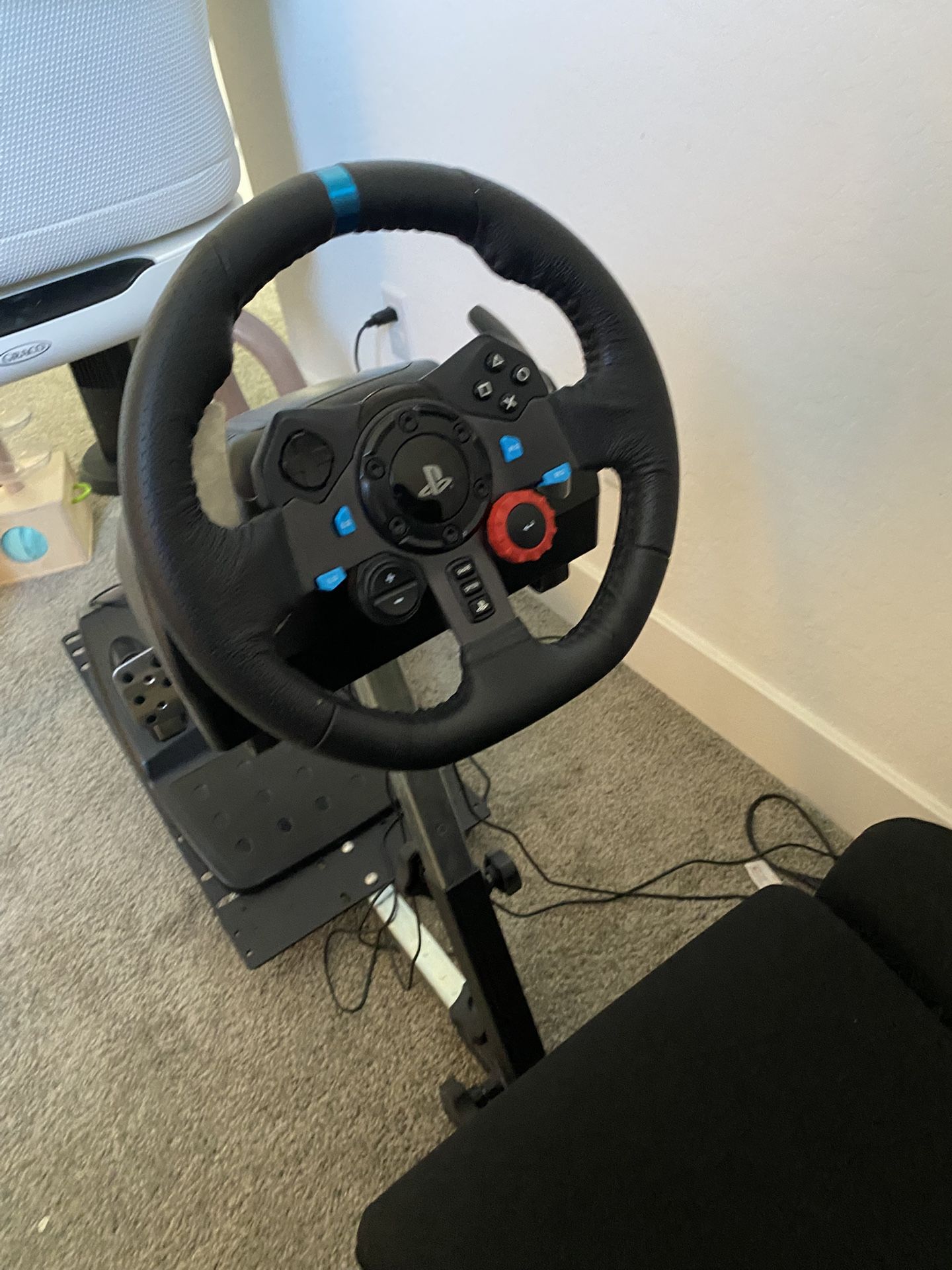 PS4 Console, Games, & Racing Simulator Complete Setup