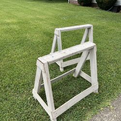 2 Wooden Saw Horses