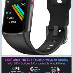 3-3 Smart Watch Fitness Tracker with 24/7 Heart Rate, Blood Oxygen Blood Pressure Monitor Sleep Tracker 120 Sports Modes Activity Trackers Step Calori